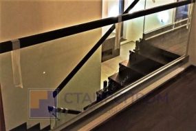 Стеклянные ограждения второго света в профиле
