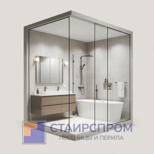 Сантехнические перегородки из стекла