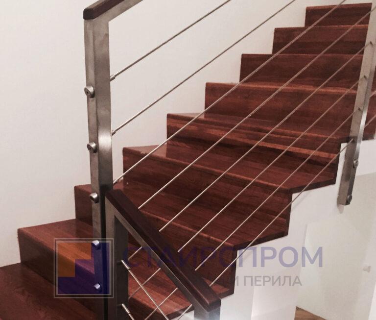 Нержавеющие перила с тросиками