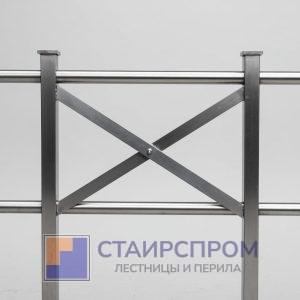 Ограждение из нержавеющей стали с двумя ригелями