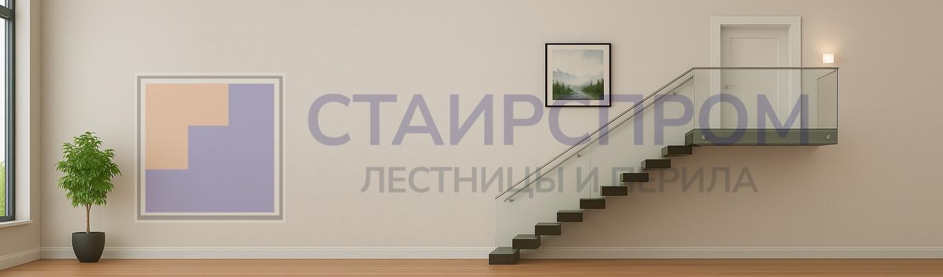 Лестницы, перила, ограждения из стекла дерева металл