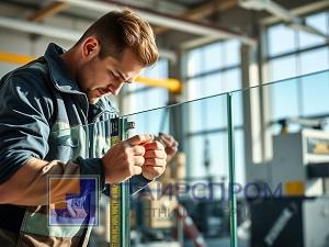 Установка стеклянных ограждений лестниц и перил для балконов, террас