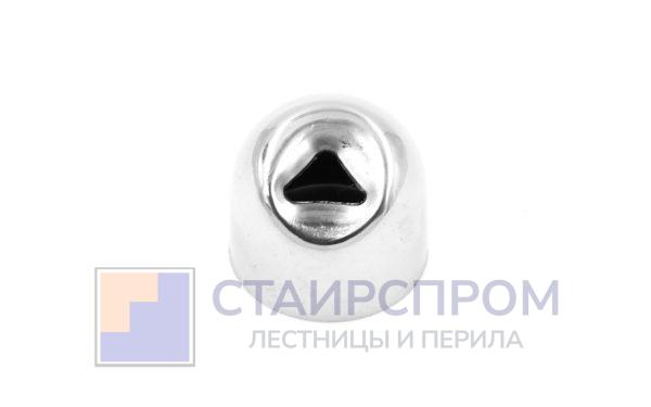 Наконечник штампованный (СПС) косой 30° на трубу Ø25 мм, для поручня Ø38.1 мм, полированный, нержавеющий, AISI 304