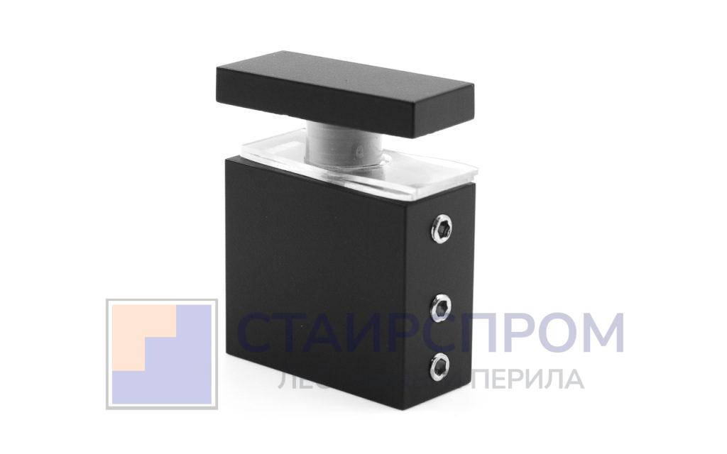 Соединитель труба-стекло для прямоугольного трека, нержавеющая сталь AISI 304, черная - Stairsprom 041555ac 6385 4eeb aefe d5dd51efed21