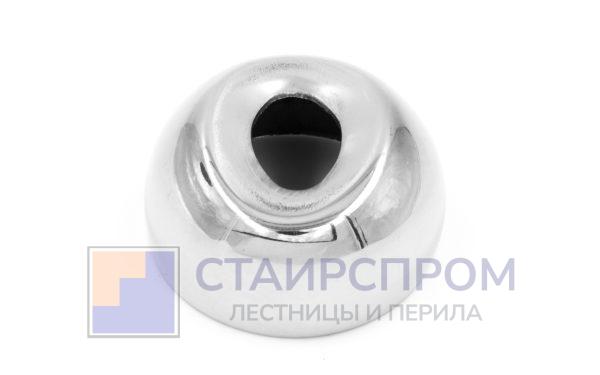 Наконечник штампованный (СПС) прямой 90° на трубу Ø42.4 мм, для поручня Ø50.8 мм, полированный, нержавеющий, AISI 304, 600Grit