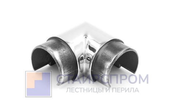 Отвод поручня 90°, с вставками для трубы Ø42.4 мм, полир., (AISI 304)