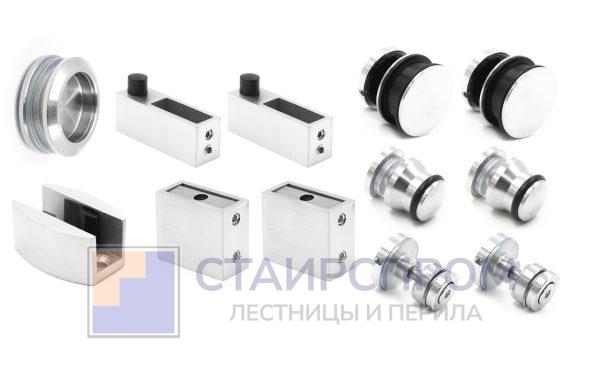 Комплект раздвижной системы для душевой, AISI 304, шлифованный