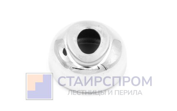 Наконечник штампованный (СПС) прямой 90° на трубу Ø42.4 мм, для поручня Ø50.8 мм, полированный, нержавеющий, AISI 304