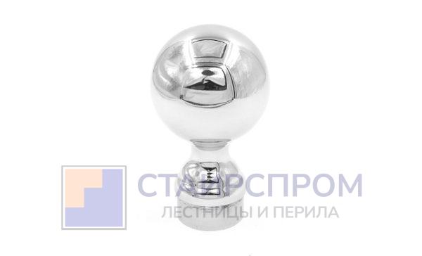 Наконечник шар на стойку Ø38.1 мм, литой, полированный, AISI 304