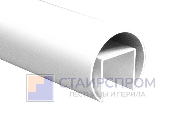 Труба Ø42.4 мм, с пазом 24х24 мм, анодированный алюминий