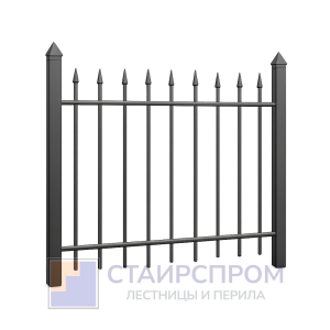 Металлические прутьевые заборы
