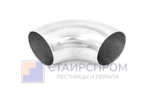 Отвод поручня под сварку Ø38.1х1.45 мм, 90°, полированный 400 Grit, (AISI 201)