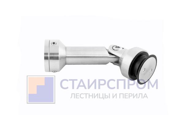 Угловое крепление (90°) стекло-стена под зенковку (L=75 мм), шлифованный, AISI 304