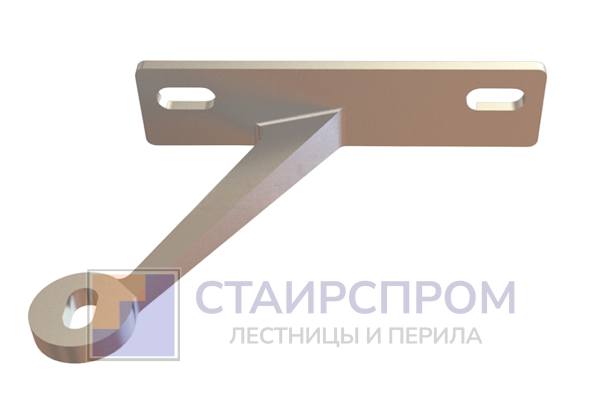 K/2-спайдер для установки на стеклянное ребро AISI 304, правый, полированный