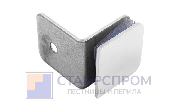 Коннектор для душевой кабины стена-стекло 90° 45х45 мм латунь-хром, полированный №5