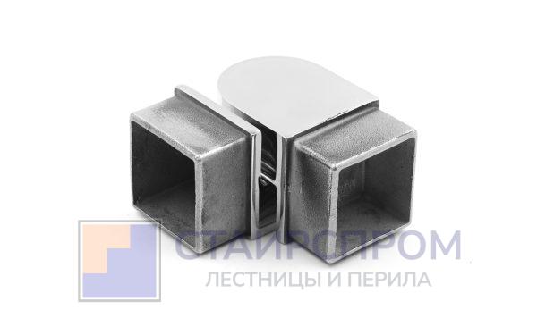 Поворот поручня 40х40 мм, регулируемый, полированный, (AISI 304)