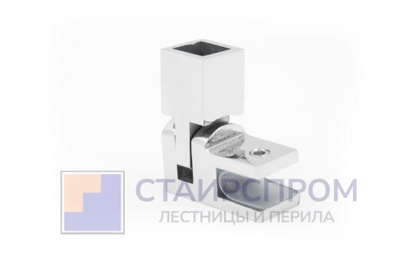 Выносное крепление к стеклу, для трубы 15х15 мм, полированный