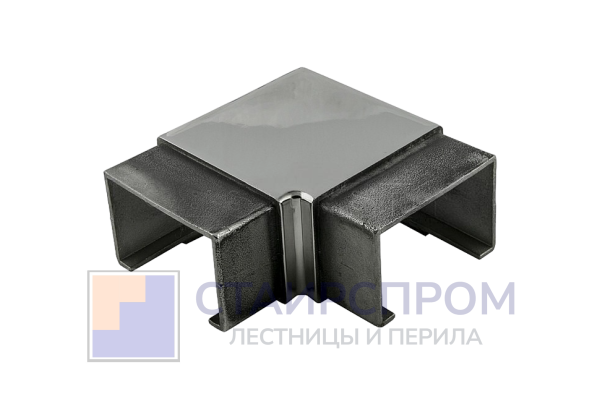 Отвод для поручня с пазом 40х60 мм, полированный (Темный)