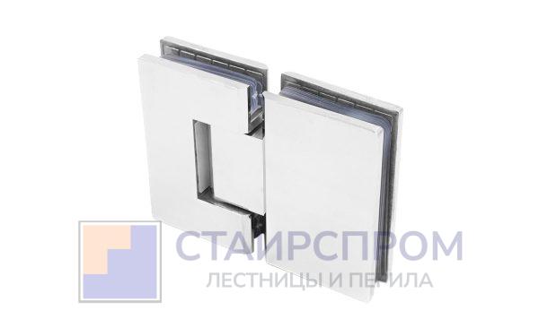 Петля для душевой кабины стекло-стекло 180° 90х55 мм AISI 304 полированная