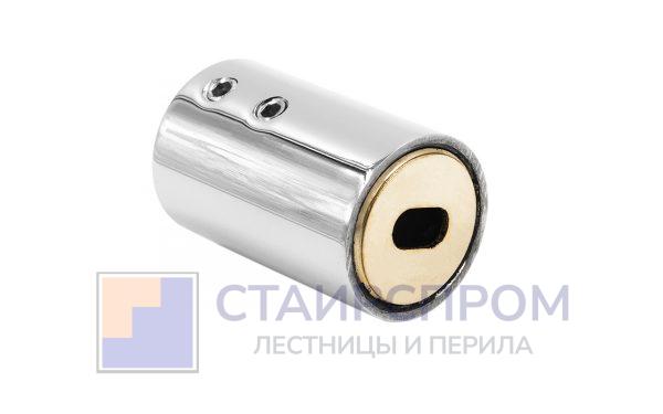Коннектор стена-труба для трубы 19 мм, без юбки, шлифованный