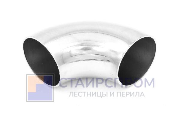 Отвод поручня под сварку Ø48.3х120х1.5 мм, 90°, полированный 600 Grit (AISI 304)