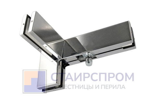 Фитинг угловой с осью и ребром жесткости, шлифованный
