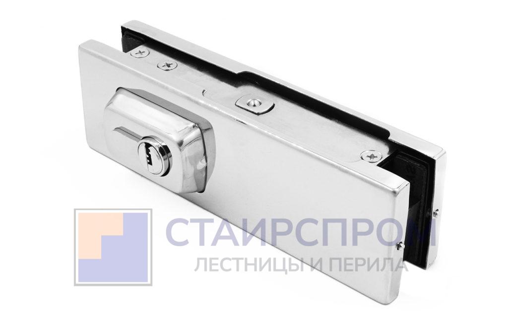 Замок для стеклянной двери угловой с круглым ригелем комплект, полированный - Stairsprom 4624c1b2 21fd 4a27 a56f 7a33f6c93308