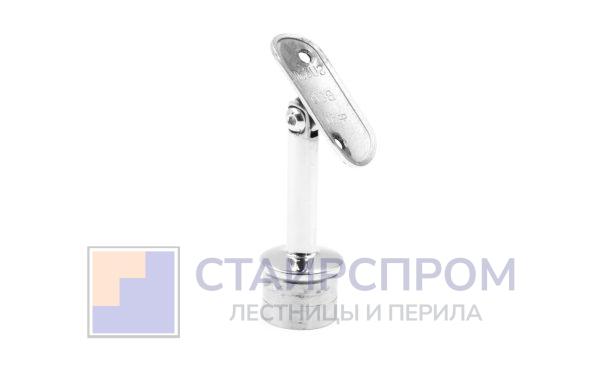 Наконечник палец на стойку Ø32х1.5 мм, с регулируемым ложементом под поручень Ø50.8 мм, литой, полированный, нержавеющий AISI 304