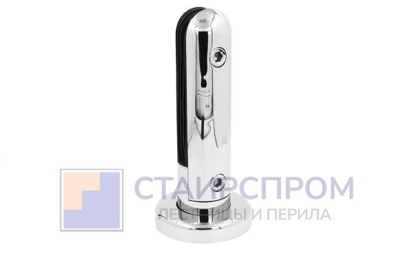 Стеклодержатель напольный Ø47.8х190 мм, литой, круглый, нержавеющая сталь AISI 304, полированная