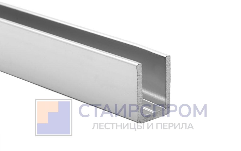 П-образный профиль для неподвижных стекол 8 мм, 19×13, L=3000, алюминий полированный - Stairsprom 4c6f7825 42f1 449b 8acb 7915c9ba3fce