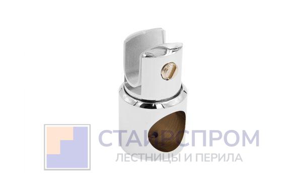 Крепежный элемент труба-стекло глухой для трубы 19 мм, полированный