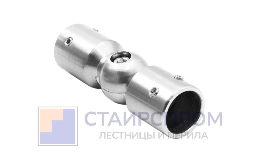 Соединитель труба-труба произвольный угол, нерж. шлифованный - Stairsprom 50ffe548 dd76 427e a6fb 9f4699cf8054