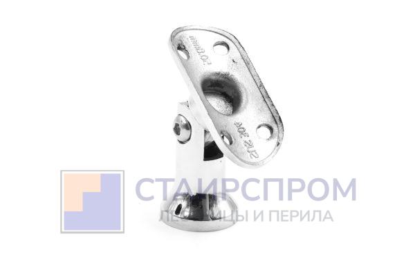 Наконечник стойки "колокольчик" на плоскость, с ложе под Ø50.8 мм, литой, полированный (aisi 304)