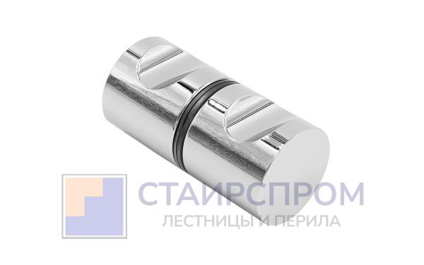 Ручка-кноб для двери 32х38 мм латунь-хром, полированная №1
