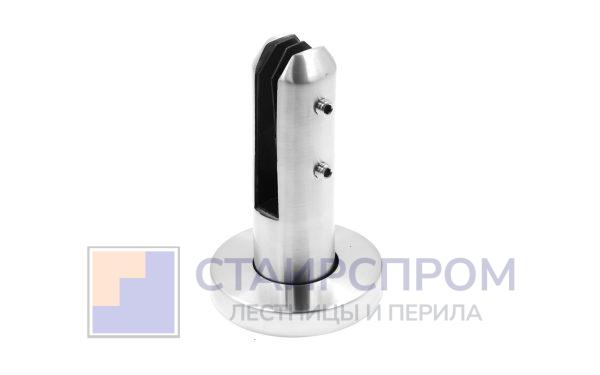 Стеклодержатель литой напольный, круглый Ø50.8х160 мм, шлифованный (aisi 304)