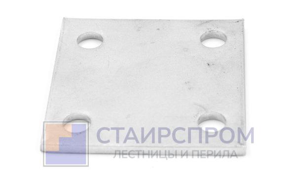 Фланец стойки 71х71х5 (4.3), AISI 304, 4 отв. М10