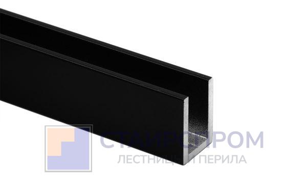 П-образный профиль 19x13, L=2200, алюминий ,черный