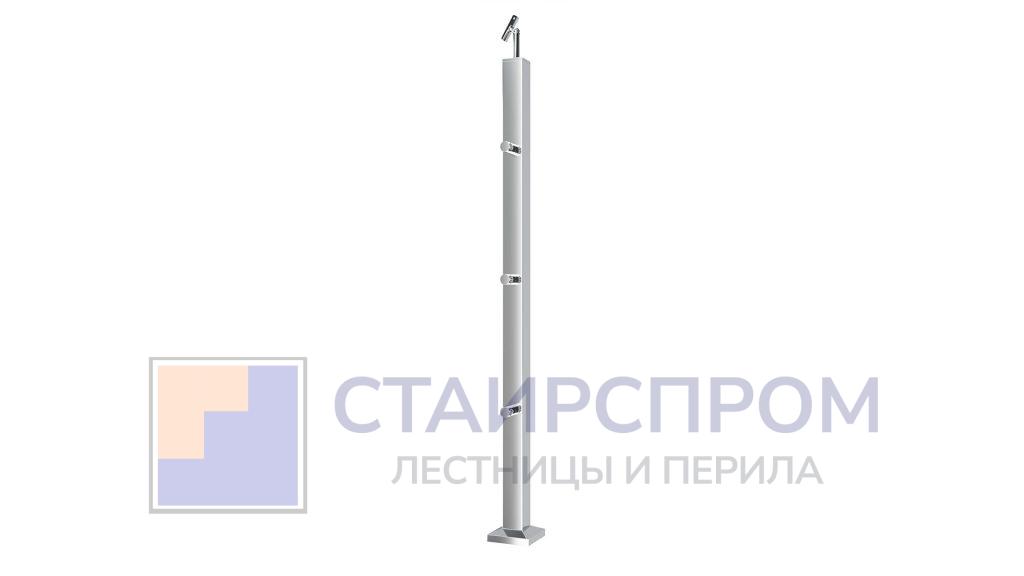 Стойка квадратная 40х40: 3 ригеледержателя, полированная, высота 950 мм (AISI 304) - Stairsprom 5c55181a 5565 4a35 a673 5f2530beb63a