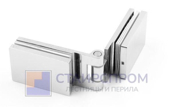 Душевая петля стекло-стекло, нержавеющая сталь AISI 304, полированная