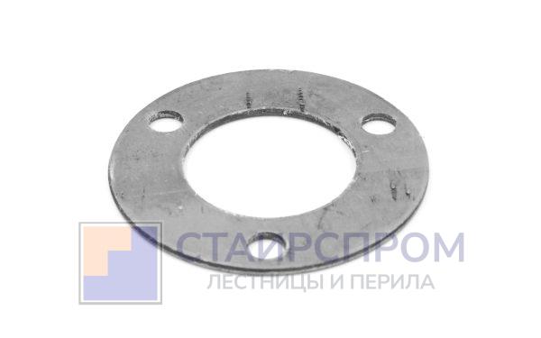 Фланец стойки 50/90х3 мм, 3 отв. М10х20, черный металл