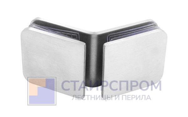 Коннектор для душевой кабины стекло-стекло 135° 45х45 мм шлифованный