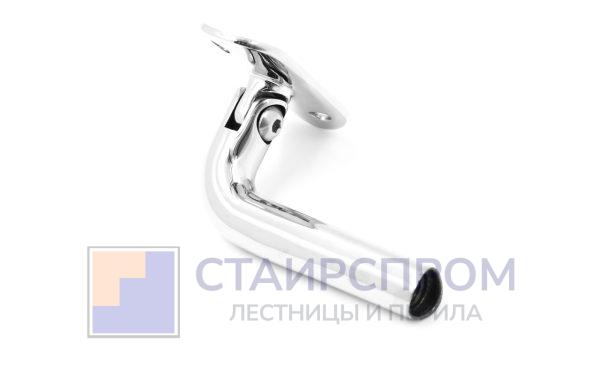 Держатель поручня выносной на стойку, с регулируемым ложементом под трубу Ø50.8 мм, полированный, (AISI 304)
