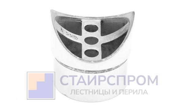 Наконечник седловина косая 30° на стойку Ø38.1 мм, под поручень Ø38.1 мм, литая, полированная, AISI 304