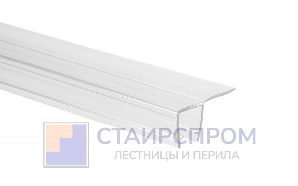Уплотнитель для стекла в душевую кабину 10 мм, стекло-стекло 2200 мм