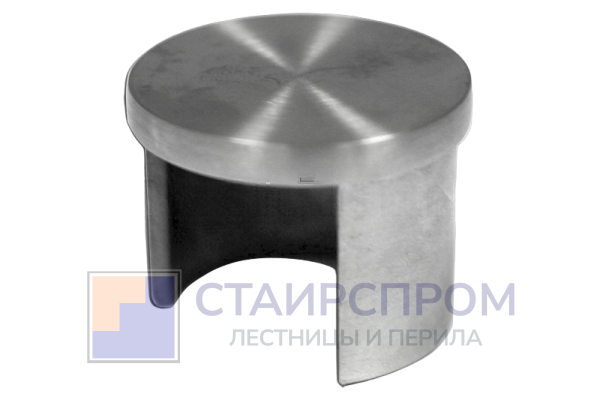 Заглушка с пазом на трубу Ø42.4 мм шлифованная (AISI 304)