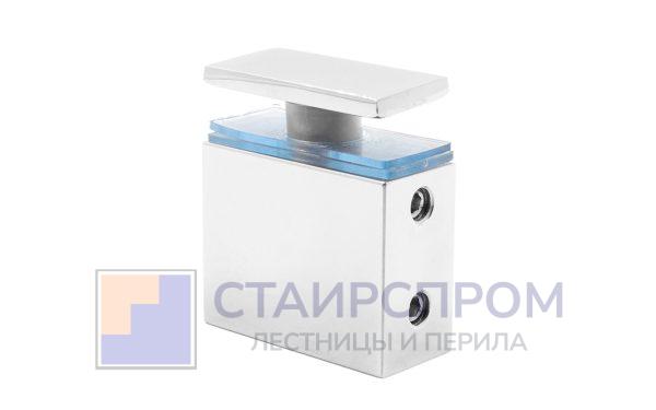 Соединитель труба-стекло, для прямоугольного трека, полированный