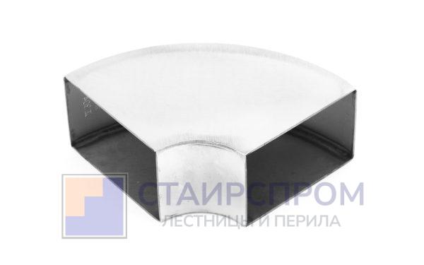 Отвод поручня под сварку 60х40х130x1.5 90°, полированный 600 Grit (AISI 304)