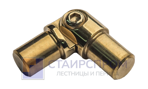Поворот ригеля Ø16х1.5 мм, с двумя установочными штифтами, шарнирный, золото (AISI 304)