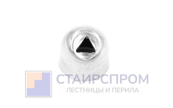 Наконечник штампованный (СПС) косой 30° на трубу Ø16 мм, для поручня Ø38.1 мм, полированный, нержавеющий, (AISI 304)