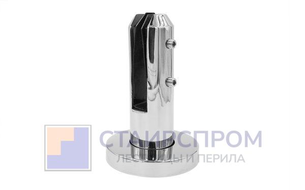 Стеклодержатель литой, напольный, Ø50.8х160 мм, стекло 16 мм, полир. (AISI 304)